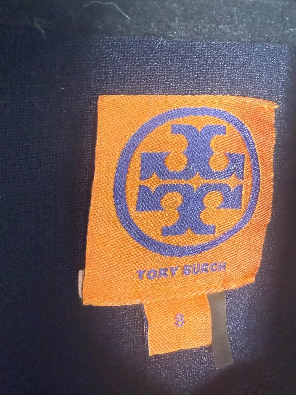 Tory Burch 8 Navy Wool Blend Sleeveless Mini Dress